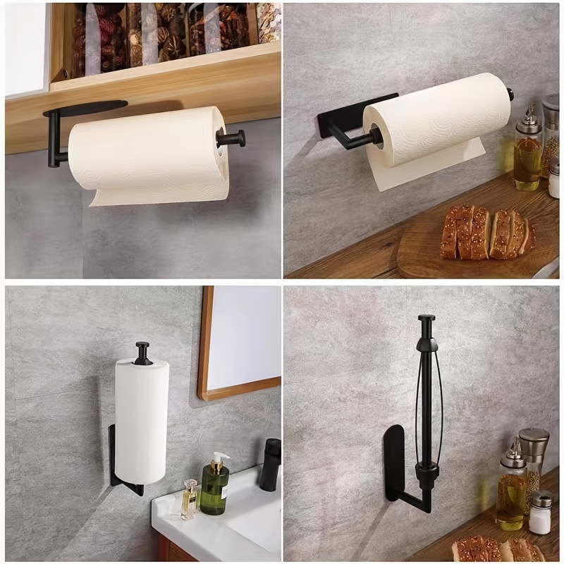 Paper Towel Holder Wall Mount for Paper Towel, Self-Adhesive Paper