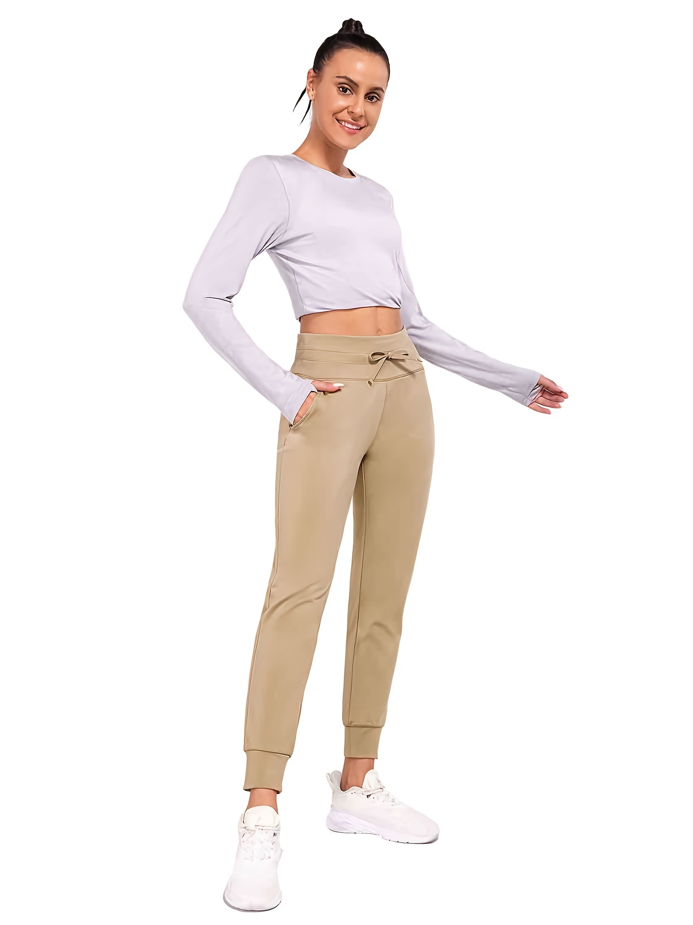 BALEAF Pantalones deportivos con forro polar para mujer, pantalones de  senderismo de cintura alta, resistentes al agua, pantalones térmicos de  esquí