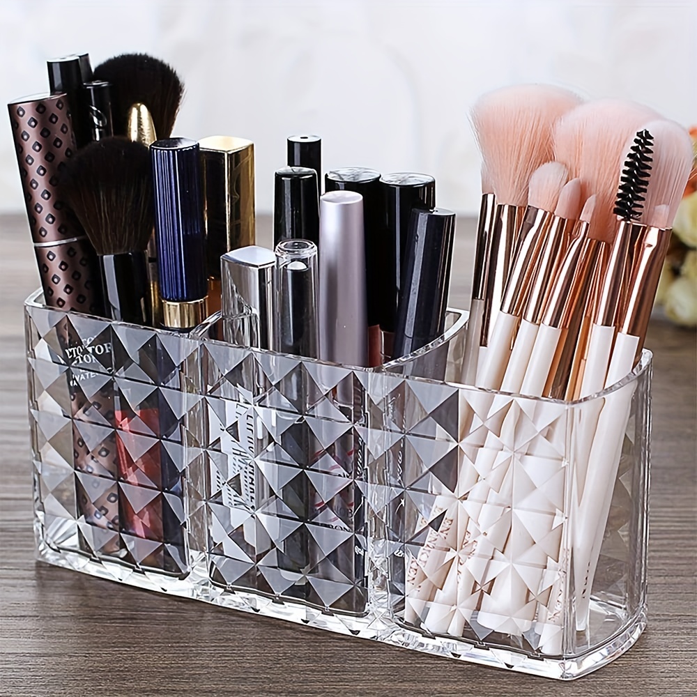 7 Holes Clear Cosmetic Organizer Perfect For Lipstick - Temu