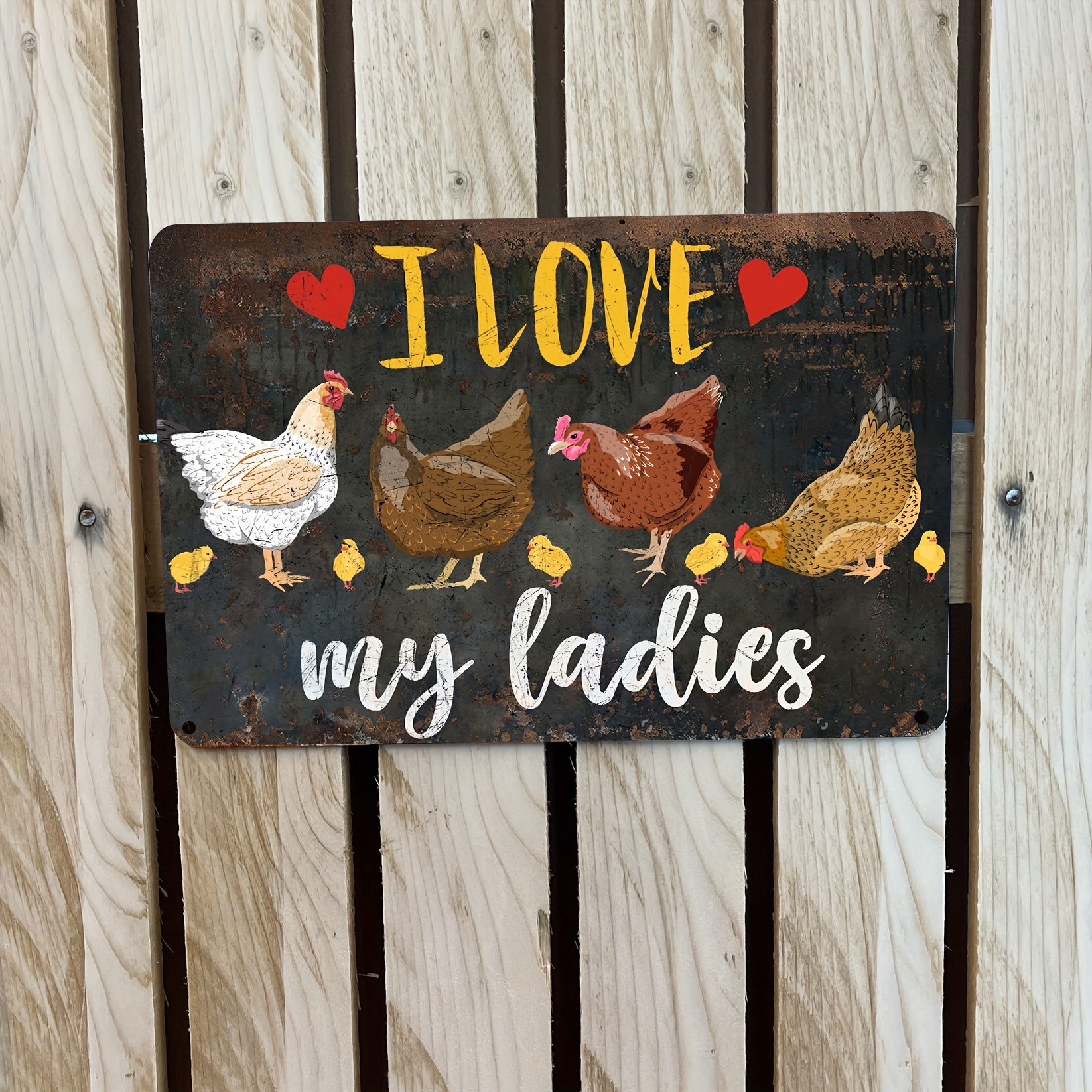 Vintage Chicken Metal Tin Signs Funny Chicken Coop Sign - Temu