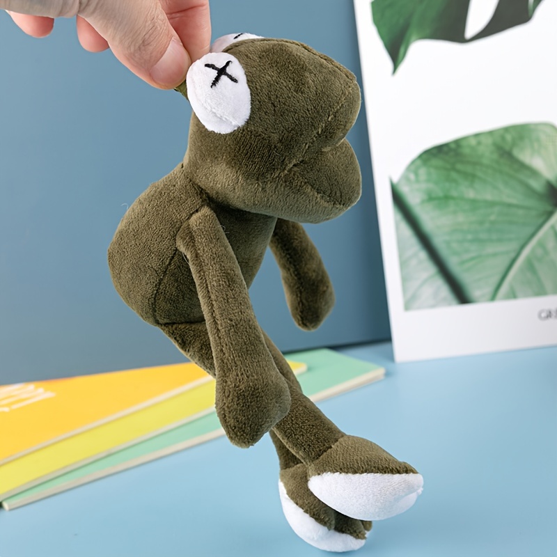 Cartoon Smiling Face Green Frog Plush Doll Keychain Pendant Fashion  Ornaments Keyring Lanyard For Keys Gift