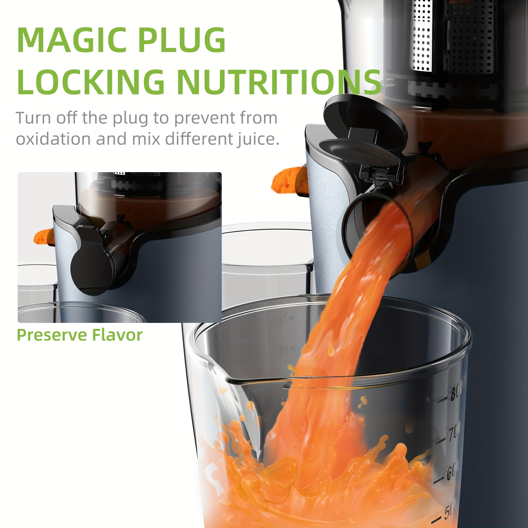 Us Plug Slow Masticating Juicer Cold Press Juice Extractor - Temu