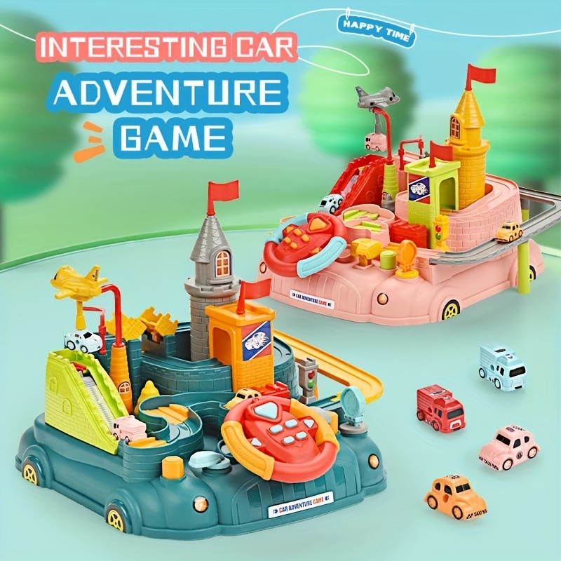 Pista de dinosaurio carreras de coches para niños juguete GAME TIME