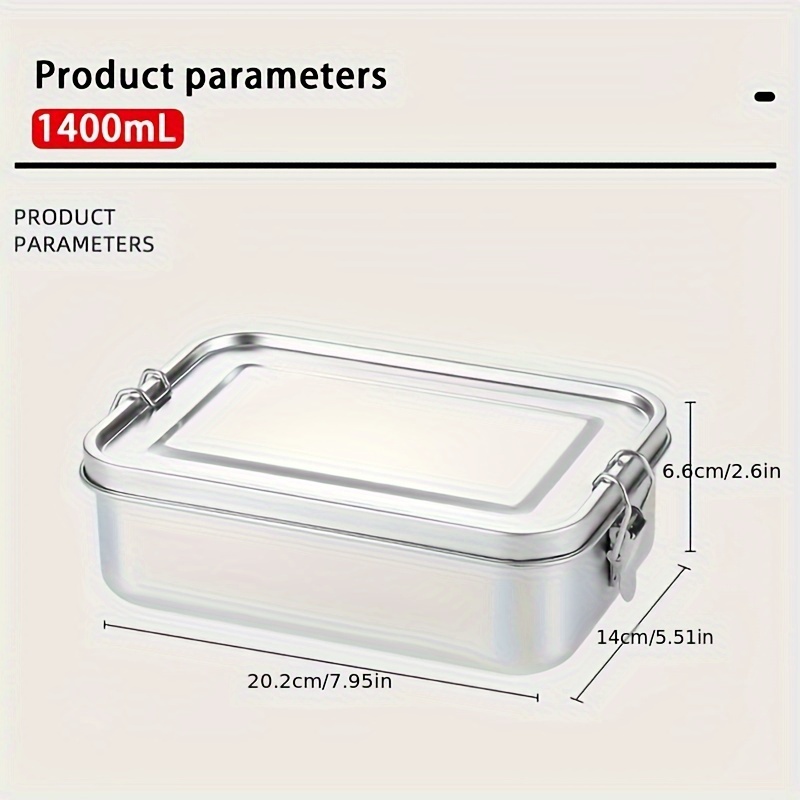 1pc Lunch Boxes, Thermal Lunch Box With Lid, Portable Lunch Box With  Stainless Steel, Thermal Insulation, Food Containers Leak Proof Food  Storage Cont