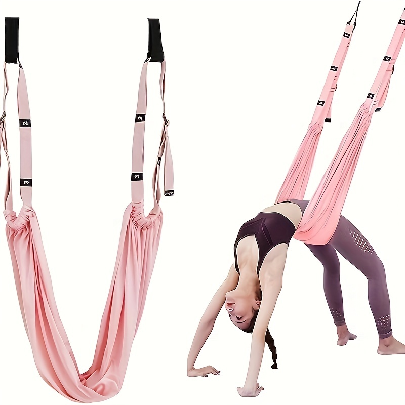 Nylon Aerial Yoga Hammock Set Pilates Body Shaping Exercises Hanging Belt  Inversion Trapeze w/ Fixing Device
