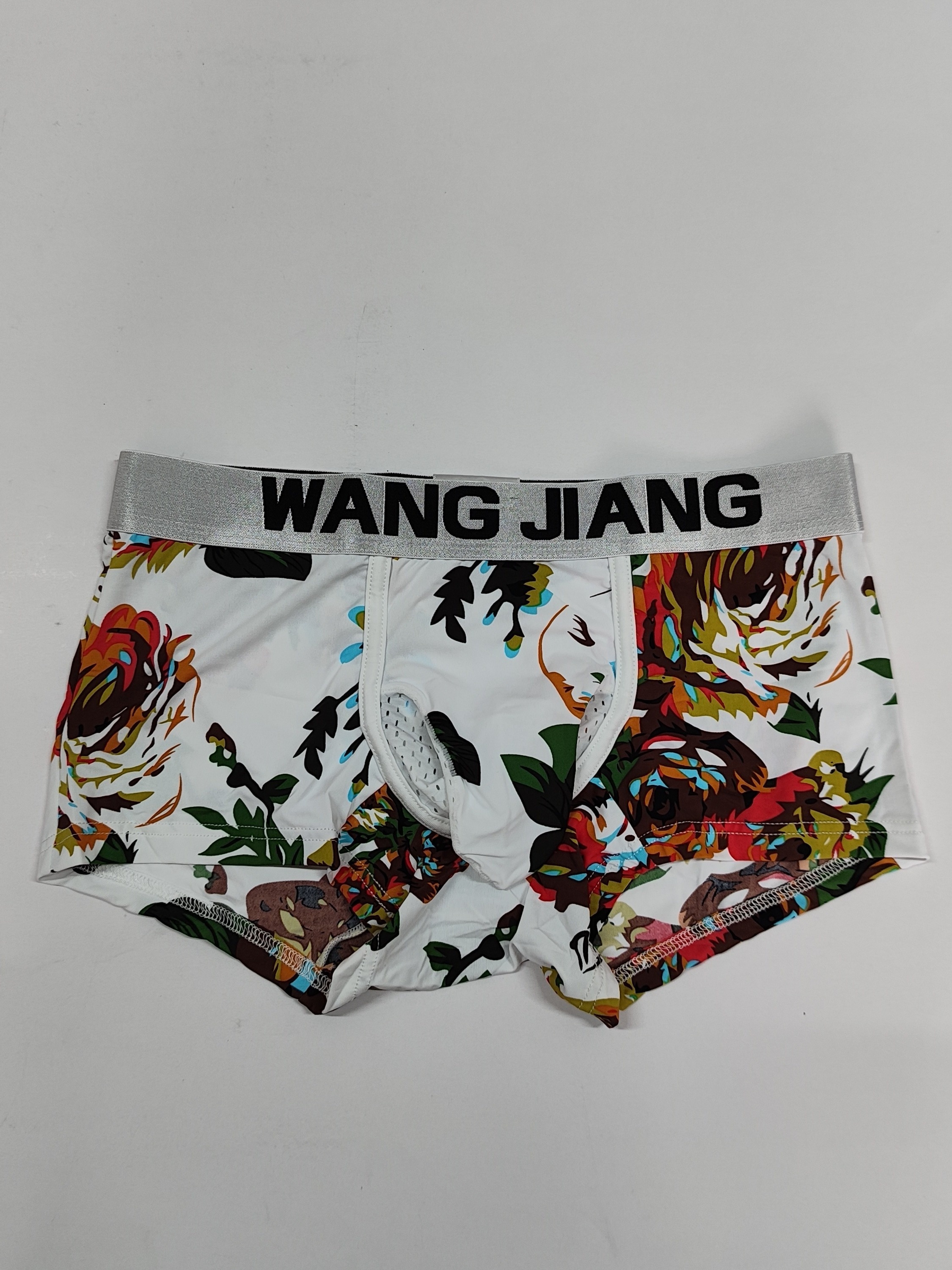 High Quality Mens Underwear with Elephant Nose Trunk Print in Ice