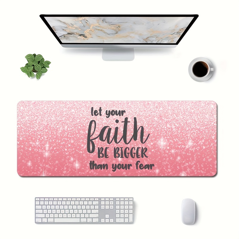 Pink Desk Mat Modern Abstract Large Mouse Pad XXL Cute Pink Desk Pad  Keyboard Mat, Desk Accessories for Women Office Decor, Extended Mousepad