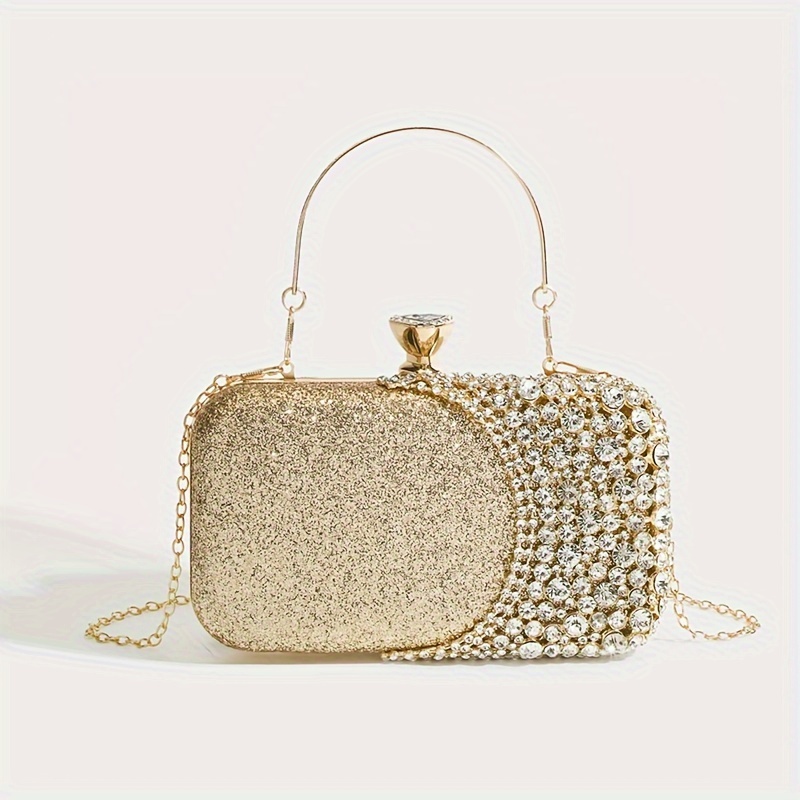 Bolso De Noche Con Diamantes De Imitación Para Mujer, Bolso Cruzado Con  Cadena Brillante, Bolso De Mano Moderno Para Cóctel, Banquete De Graduación  - Temu