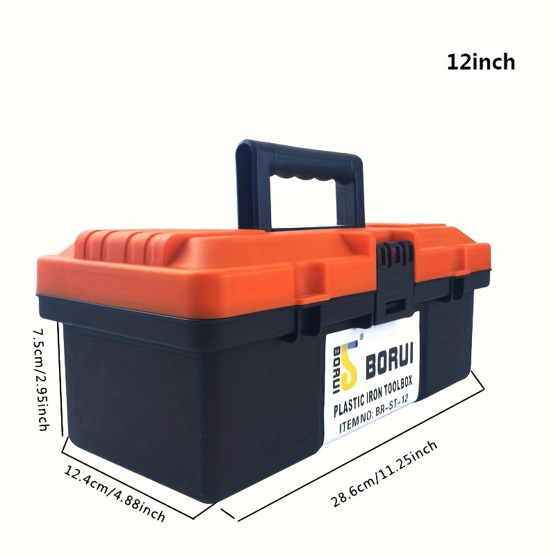 Tool boxes portable tool box Plastic Tool Box with Handle, Locking Lid,  Empty Box/Pearl Sponge Insert, Organizer and Storage Case, L280 x W240 x