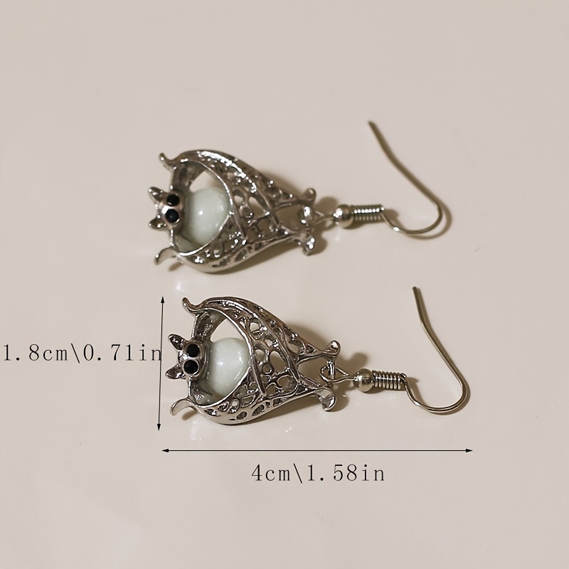 Hollow Luminous Bat Drop Earrings