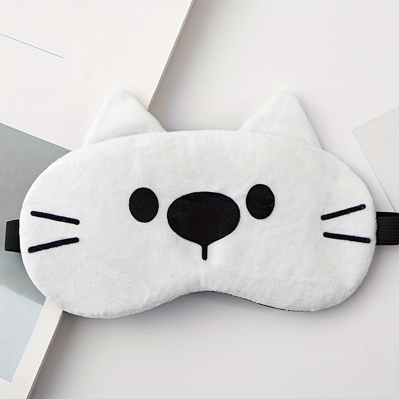 Cat Cartoon Cute Sleep Eye Mask Breathable Sleeping Blockout Light Eye  Cover For Household Travel Office Men & Women Adjustable Portable Relax Eye  Protection Sleep In Car Road Trip On Plane Accessories