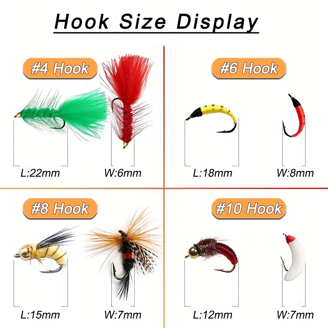  Goture Fly Fishing Flies Kit - 10pcs Fly Fishing Lures - Fly  Fishing Assortment Kit for Bass Trout Salmon Fishing - Dry Flies Wet Flies  Streamers Nymphs : Sports & Outdoors
