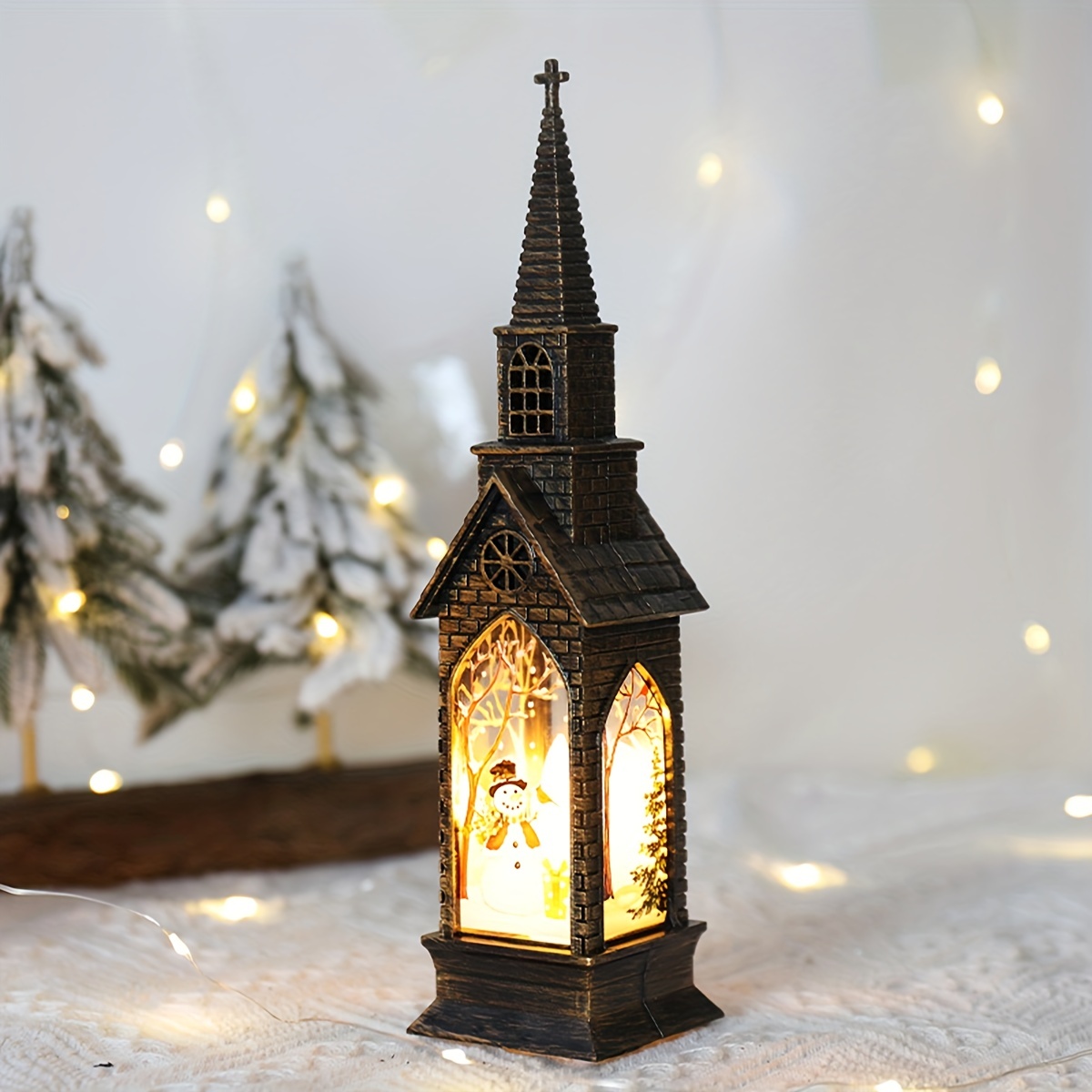 Christmas Decoration Wind Lamp Luminous House - Temu