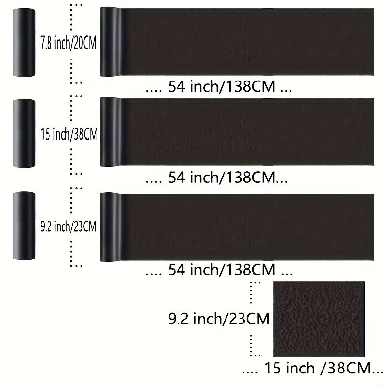  Parche de cinta adhesiva para reparación de cuero, 15 x 2.25  pulgadas (marrón oscuro) : Arte y Manualidades