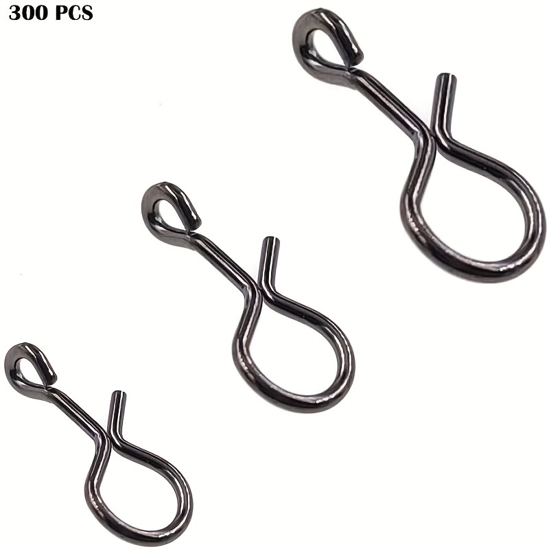 300pcs Fly Fishing Snaps, Stainless Steel Fly Fishing Snap Hooks, Fast  Change Fly Hook Lure Snaps For * Hook And Jigs, Mixed Sizes, Fishing Access