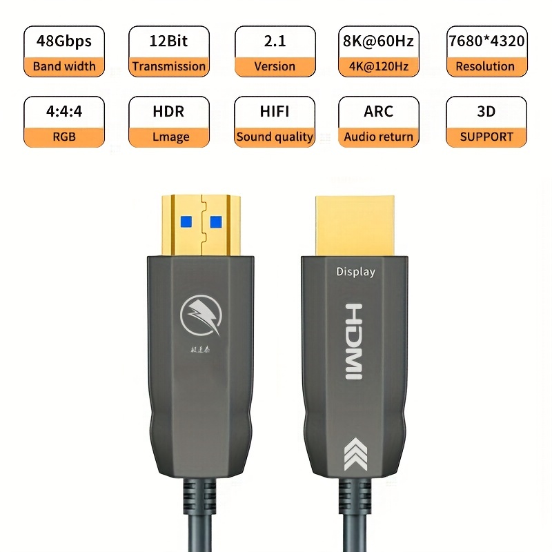 4K HDMI Cable 6.6ft [2-Pack], Gold-plated Connectors High Speed 18Gbps HDMI  2.0 Cable, 4K 60Hz / 2K 144Hz,Ultra HD,2160P, 1080P, ARC