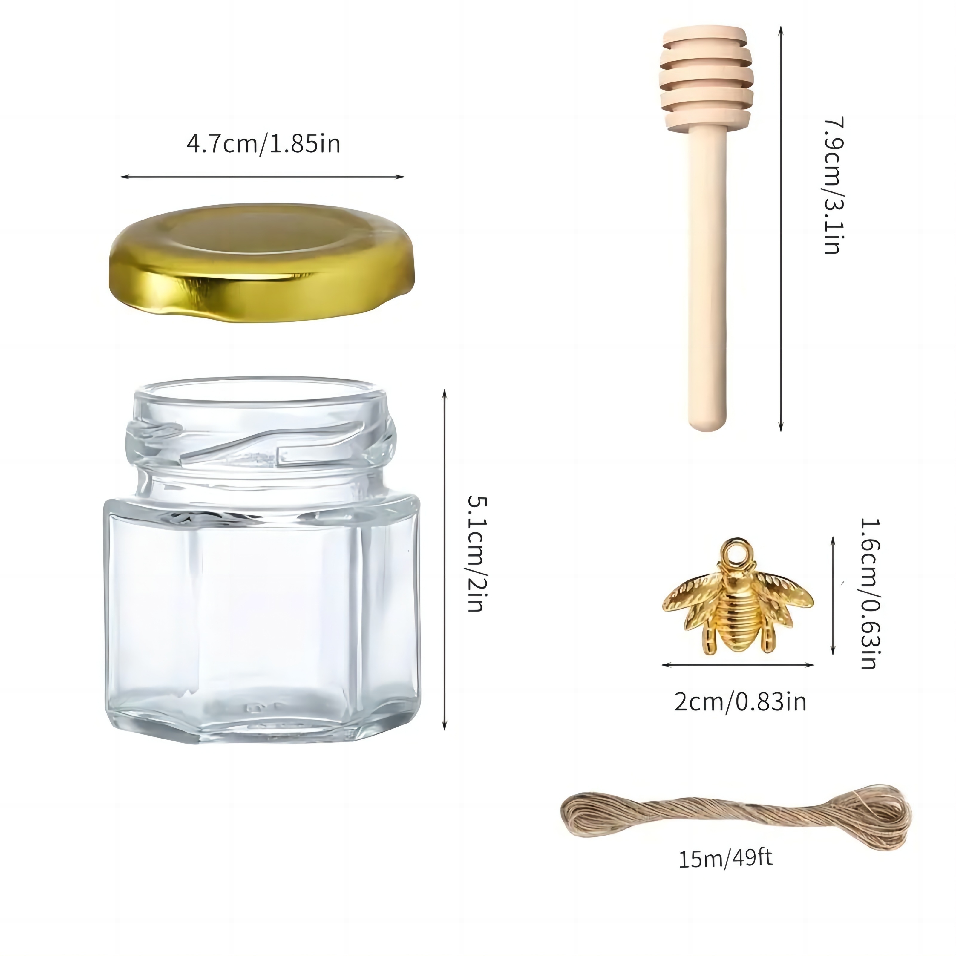 Glass Small Jars With Lids Honey Jars In Bulk For - Temu