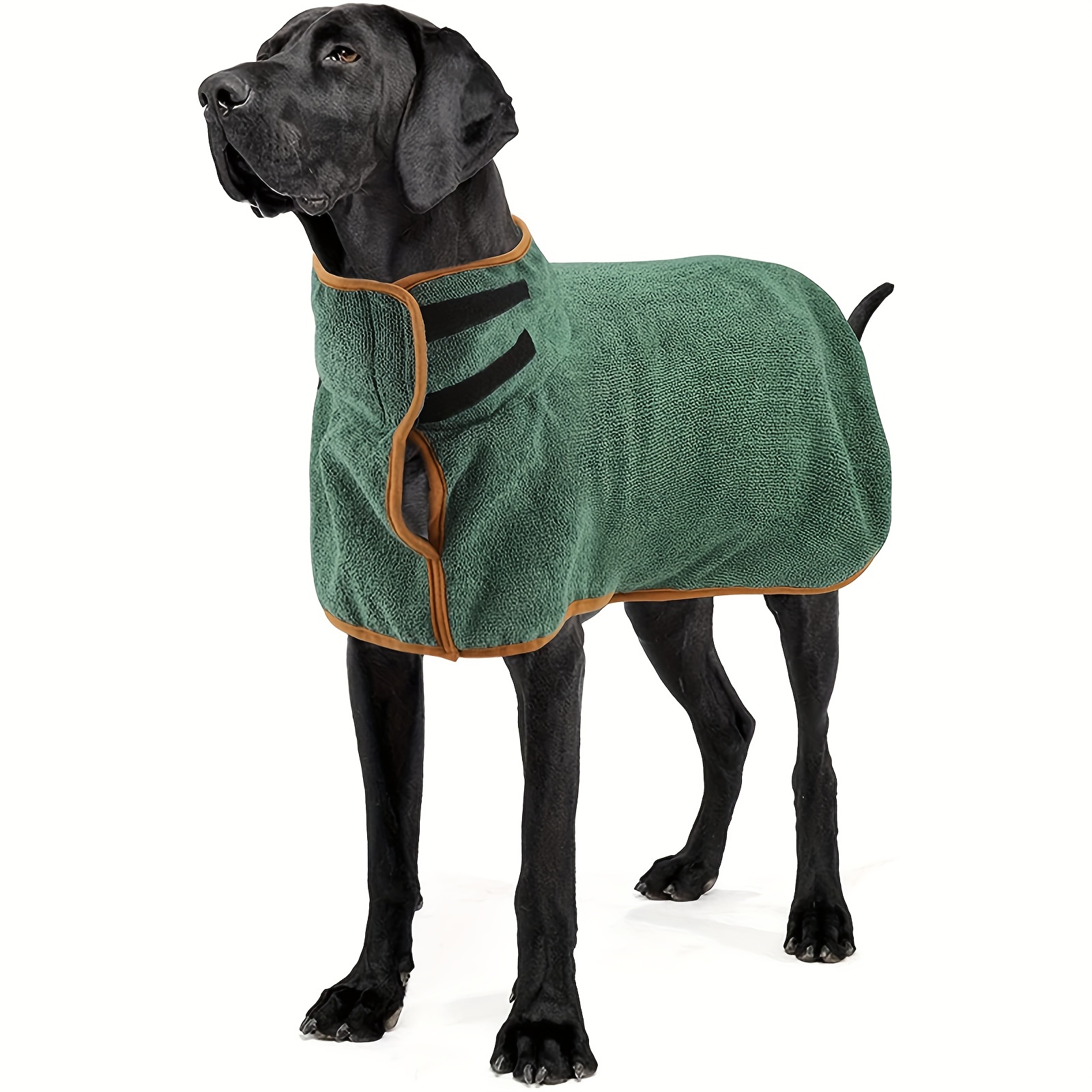 DAN RIVER Toalla de baño para perros 100% algodón, ultra suave, 450 GSM,  súper absorbente, de secado rápido, patrón bordado y sin pelusas, toalla de