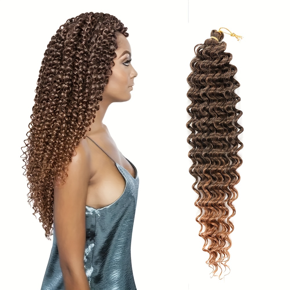 Long Curly Crochet Hair Curly Braiding Hair Ocean Wave - Temu Canada