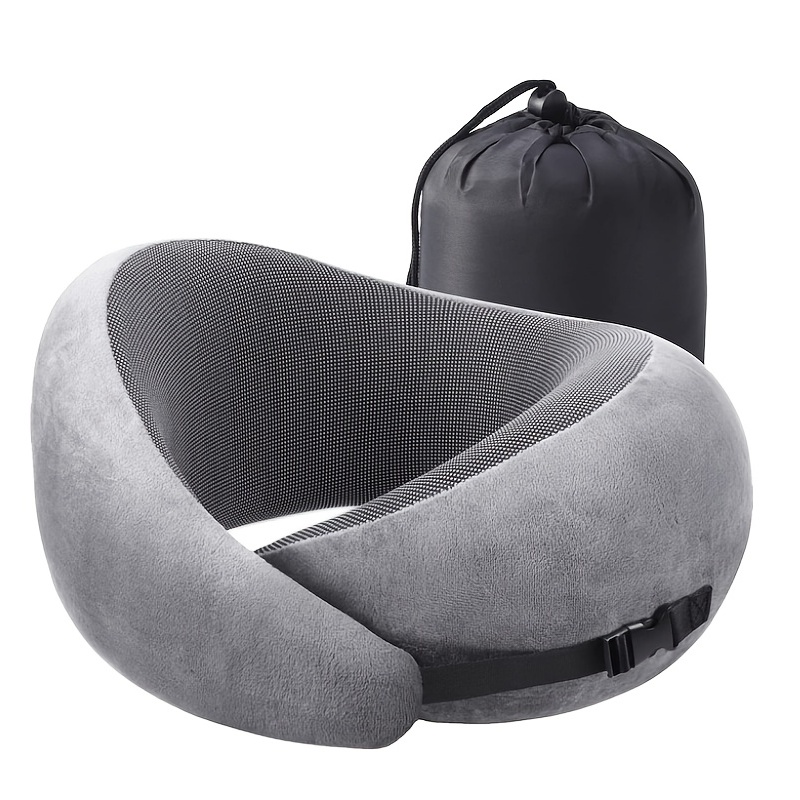 Memory Foam Travel Pillow Soft Neck Support for Sleeping Rest Comfortable Cover