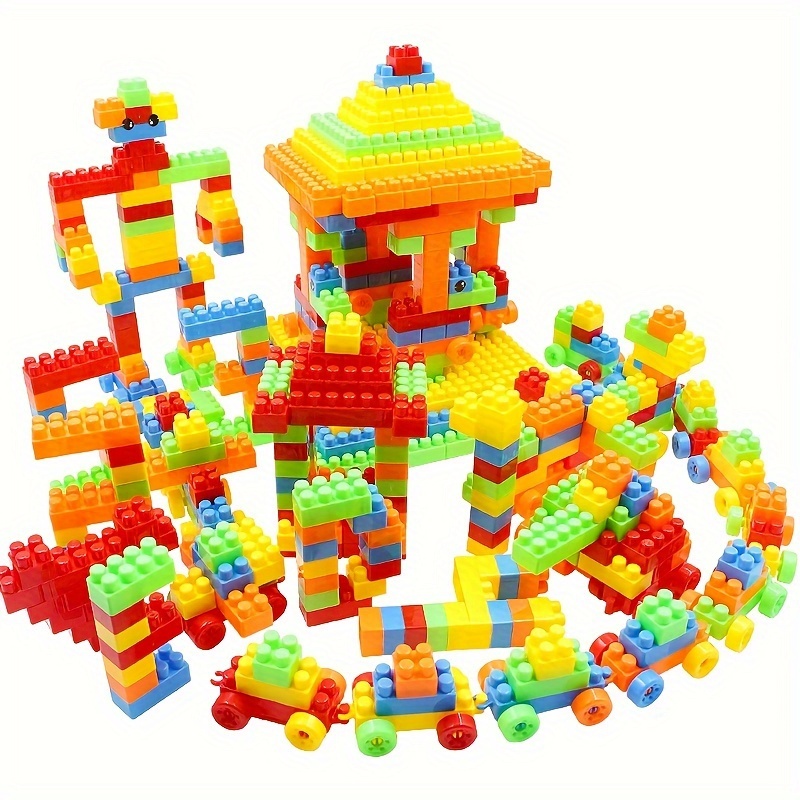 Caja de almacenamiento de juguetes para niños para Lego apilable, bloques  de construcción, organizadores, contenedores en miniatura con tapas y  placas