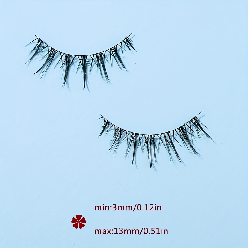 Natural Look Wispy Manga Lashes - Long Crisscross Japanese Style Cosplay Anime  False Eyelashes - Temu