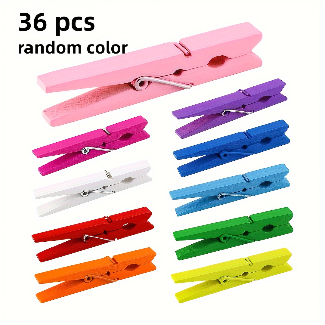 20 Pcs Colorful Clothespins Clothes Pins Wooden - Small Mini