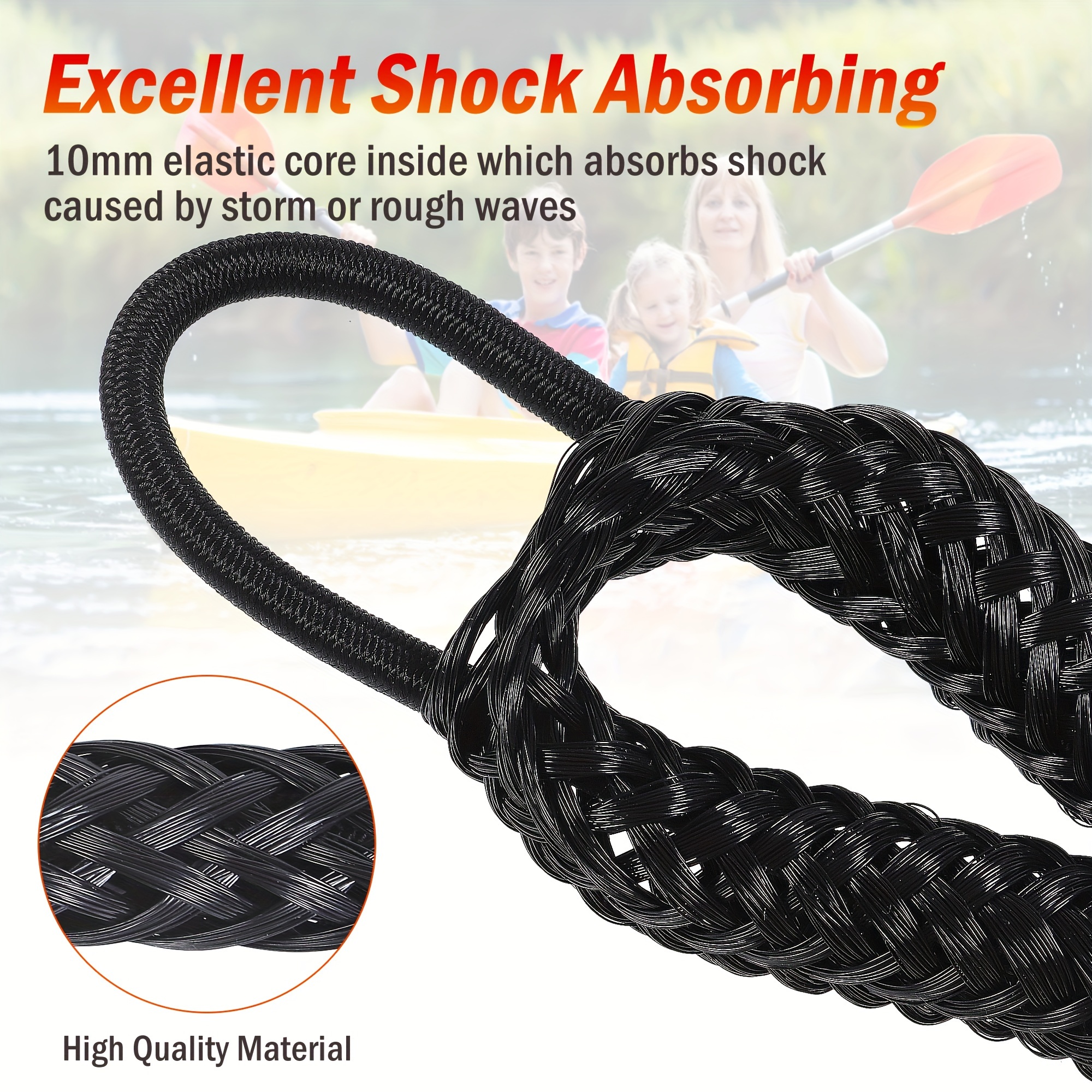 2pcs 4ft Boat Bungee Dock Lines Boating Gifts For Men Boat Accessories  Pontoon Accessories Mooring Lines For Bass Boat - Sports & Outdoors - Temu