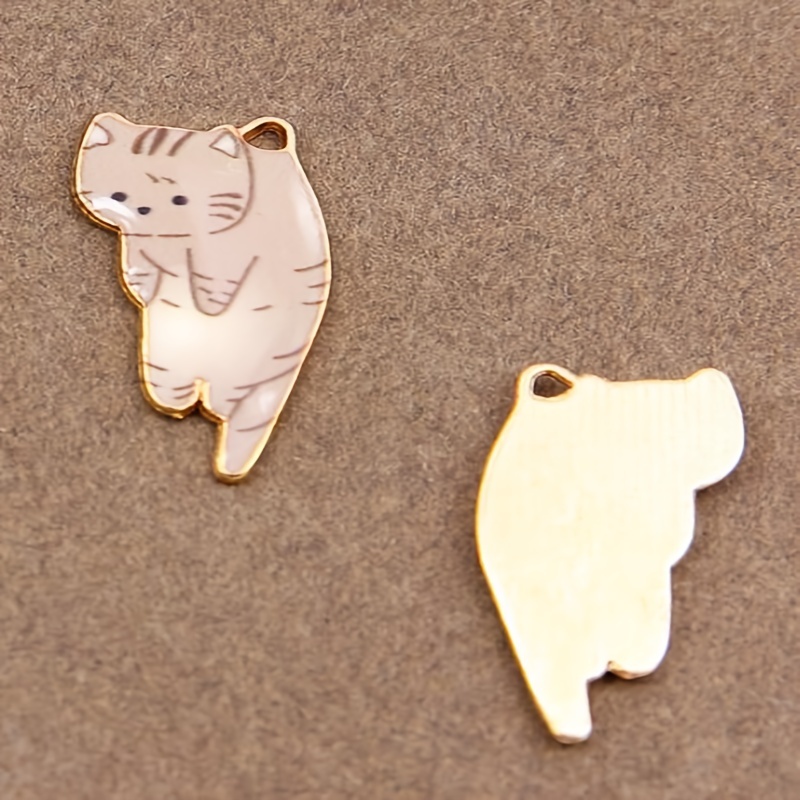 Anime Kawaii Cute Cat Charm Pendant Handmade Diy Earrings - Temu