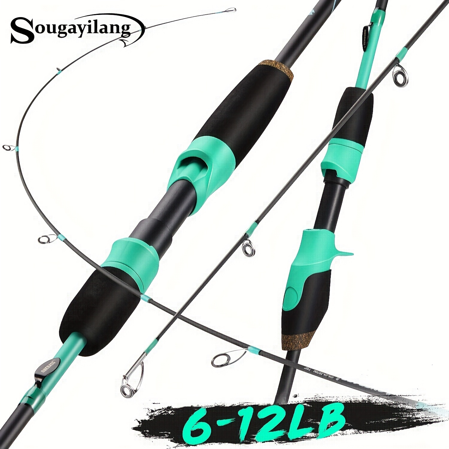 Sougayilang Spinning/casting Fishing Rod 2 section Carbon - Temu