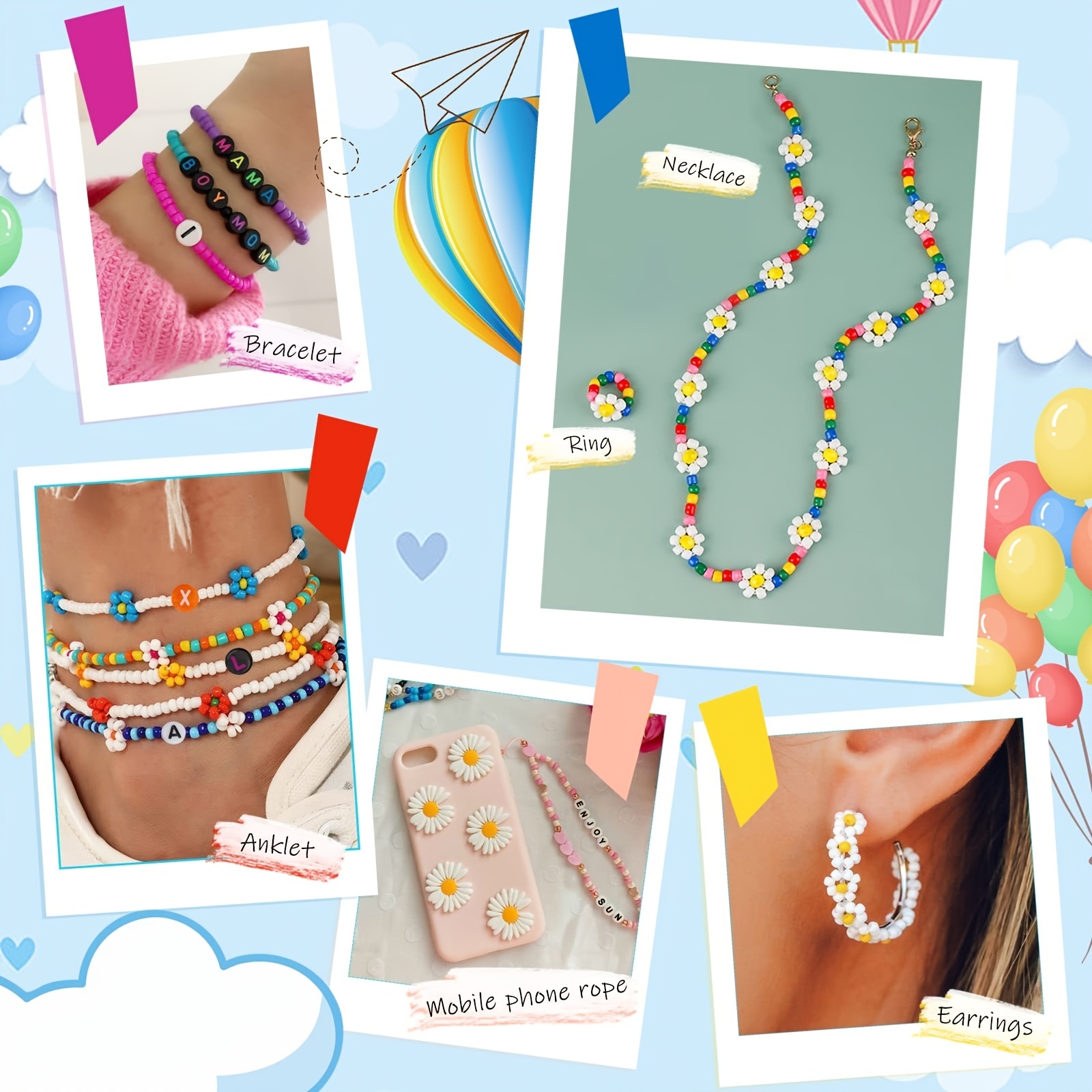 Beads Kit Fashion For Friendship Bracelets Necklaces - Temu