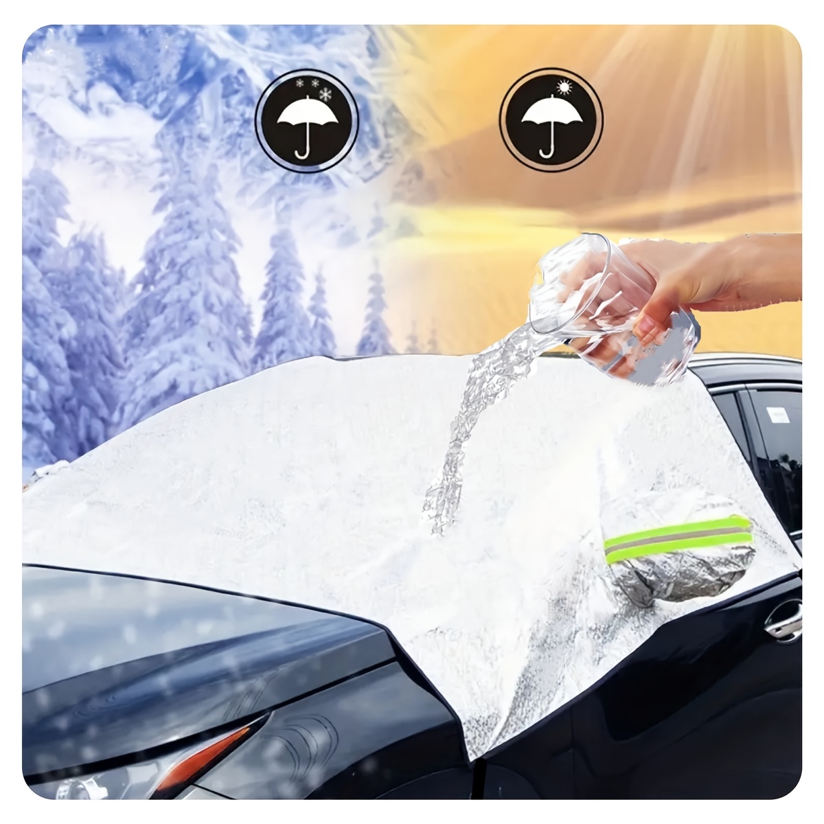 Bouclier de neige de voiture, couverture Super épaisse et Durable