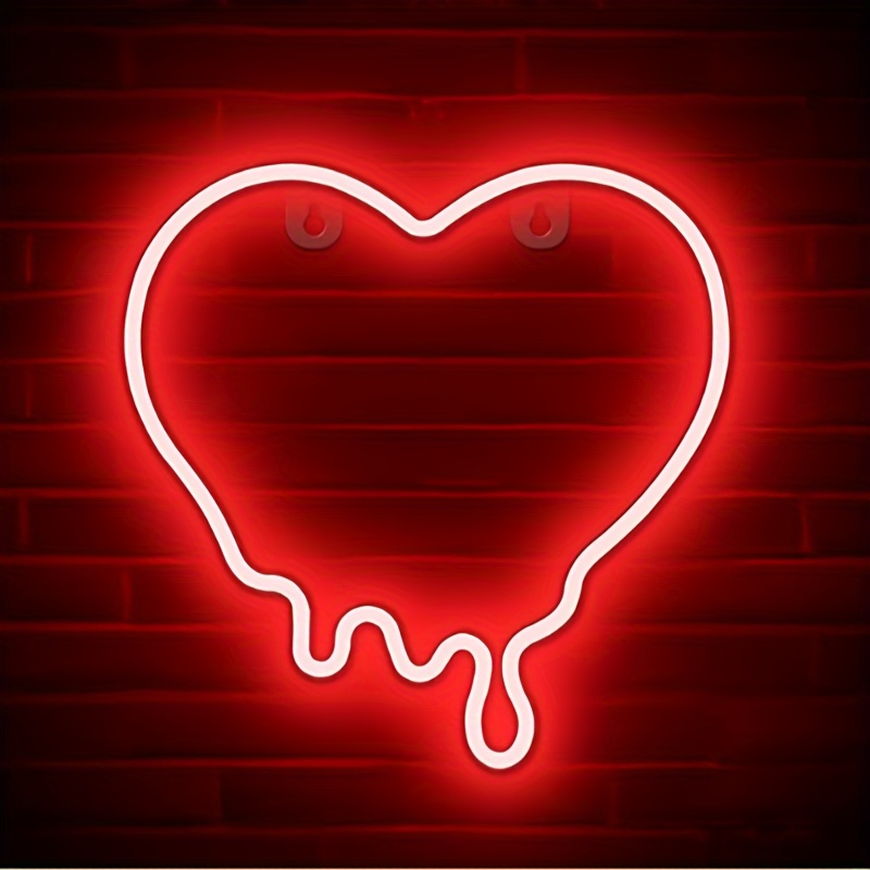 Melting heart deals neon sign