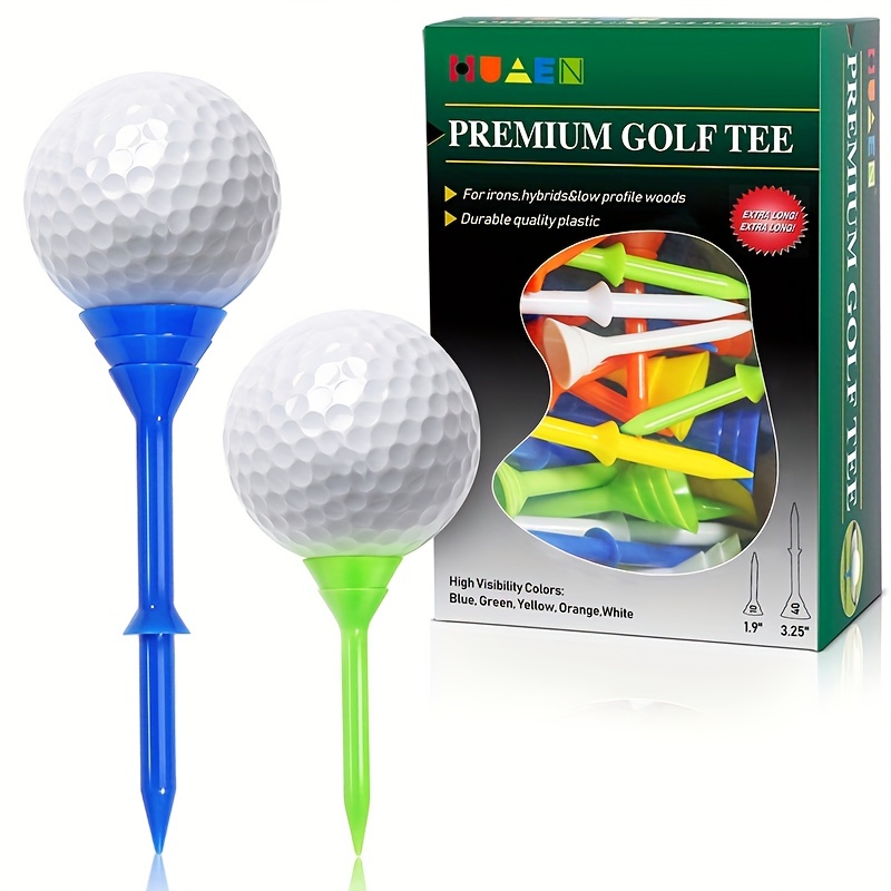 Acheter 50Pcs Plastique Incassable 3 1/4 pouces Golf Tees Durable