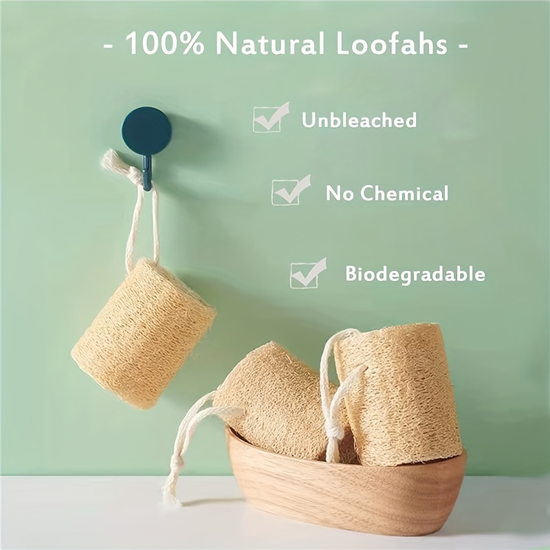 GOXAWEE Natural Loofah Sponge, Egyptian Shower Exfoliating Body Scrubber, Organic Luffa Sponge For Kitchenware Cleaning, Exfoliating Your Skin, SPA, Beauty, Bathing, Daily Care, DIY Soap
