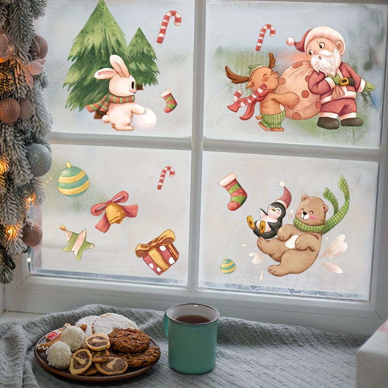 Cute Animal Christmas Tree Stickers