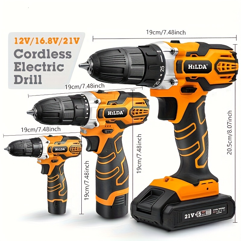 EMB 12V Household Lithium Battery Cordless Drill Driver Power Drill with 77 Pieces