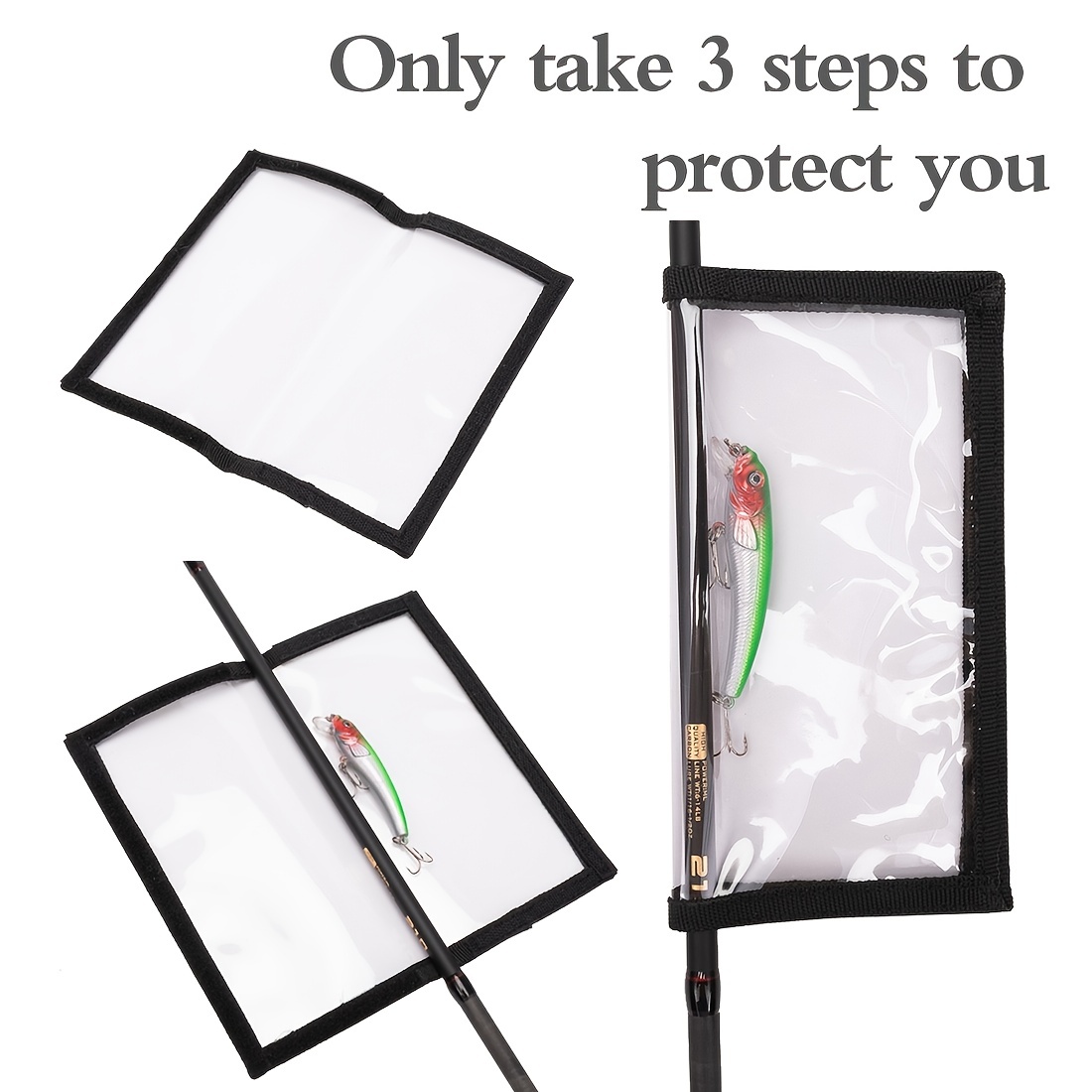 Durable Clear Pvc Fishing Bait Cover Protects Hooks Lures - Temu