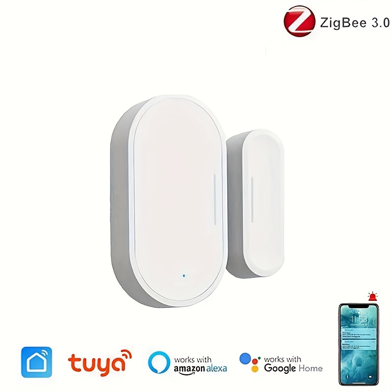 Capteur de température et d'humidité, App Smart Life-Tuya Zigbee,  compatible avec Alexa, contrôle de température 24 heures. Batterie 2 ans  requise Hub Zigbee : : Jardin