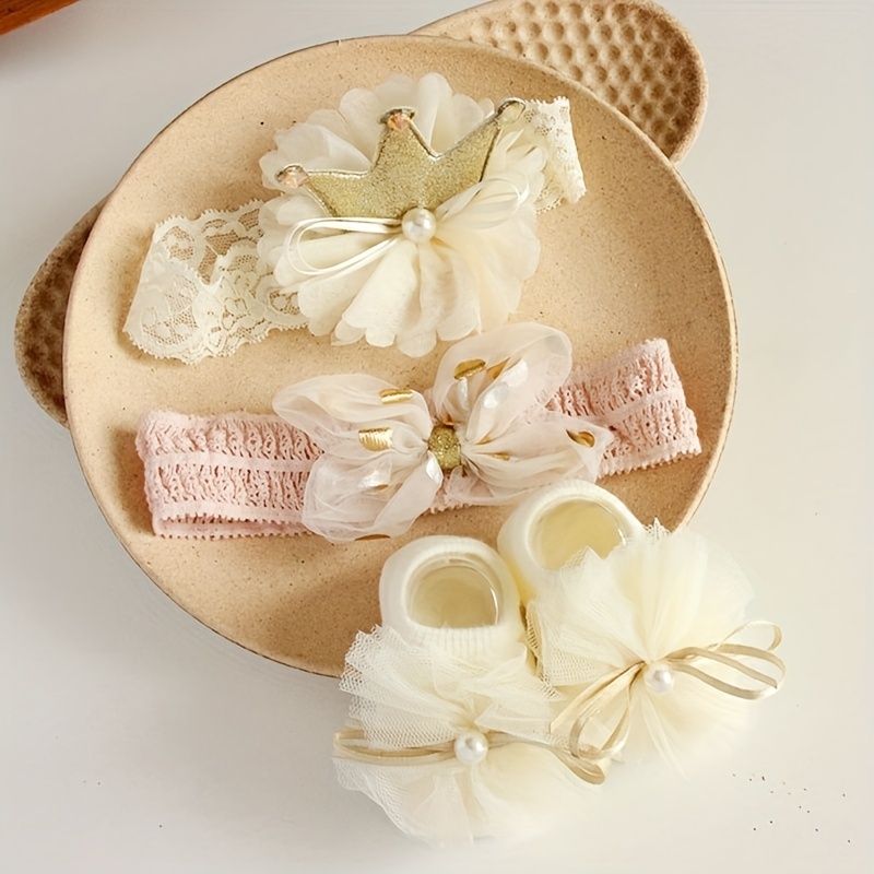 1 Pieza Diademas Flores Bebés Recién Nacidos Conjunto - Temu