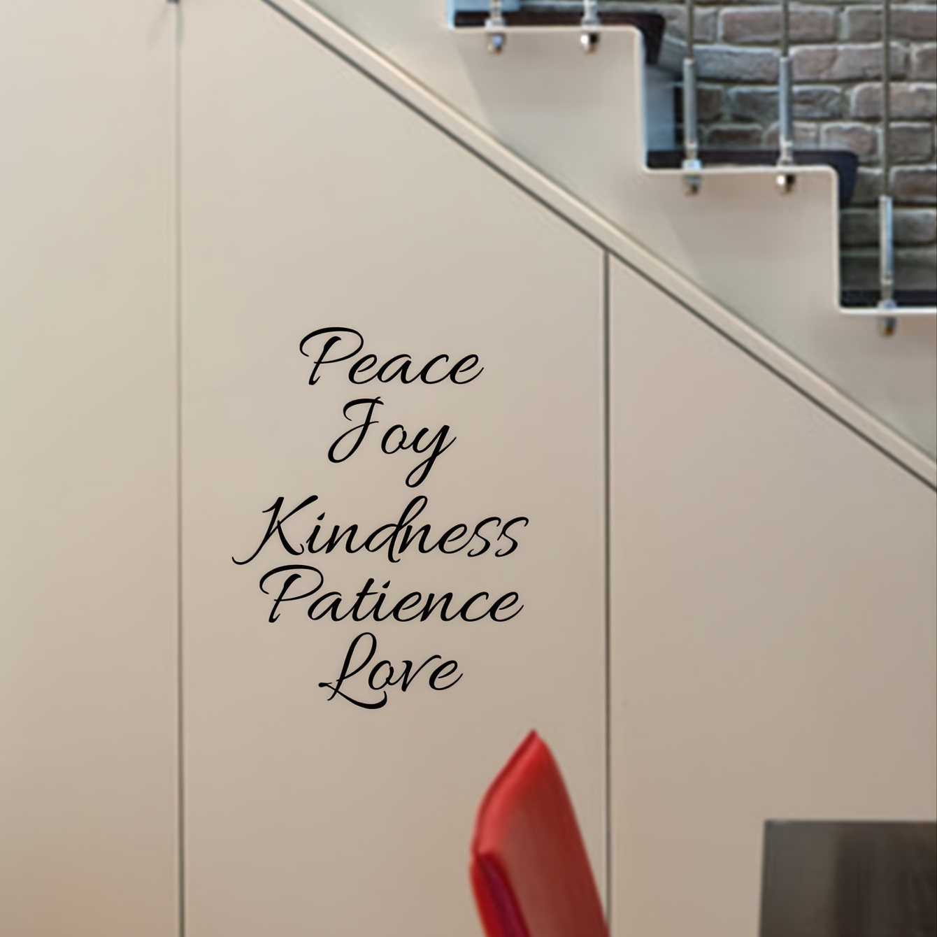 1pc Peace Kindness Patience Care Text Stair Stickers 14 - Temu