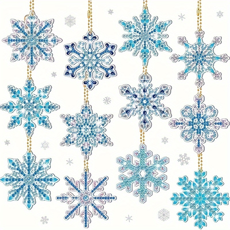 12 pcs Diamond Painting Magnets Snowflake