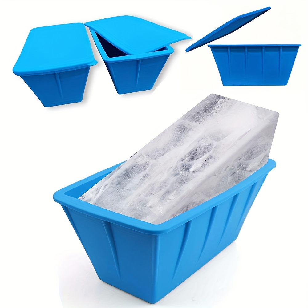 1pc, Ice Block Mold, Extra Large Ice Mold, 8lb & 4lbs Ice Block Mold,  Reusable Reinforced Silicone Molds, Silicone Ice Freezer Container For  Storing A