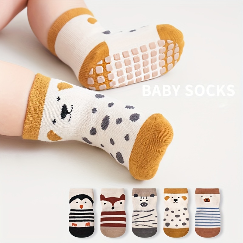 Anti skid Socks Toddlers Children Rubber Dots Cartoon - Temu