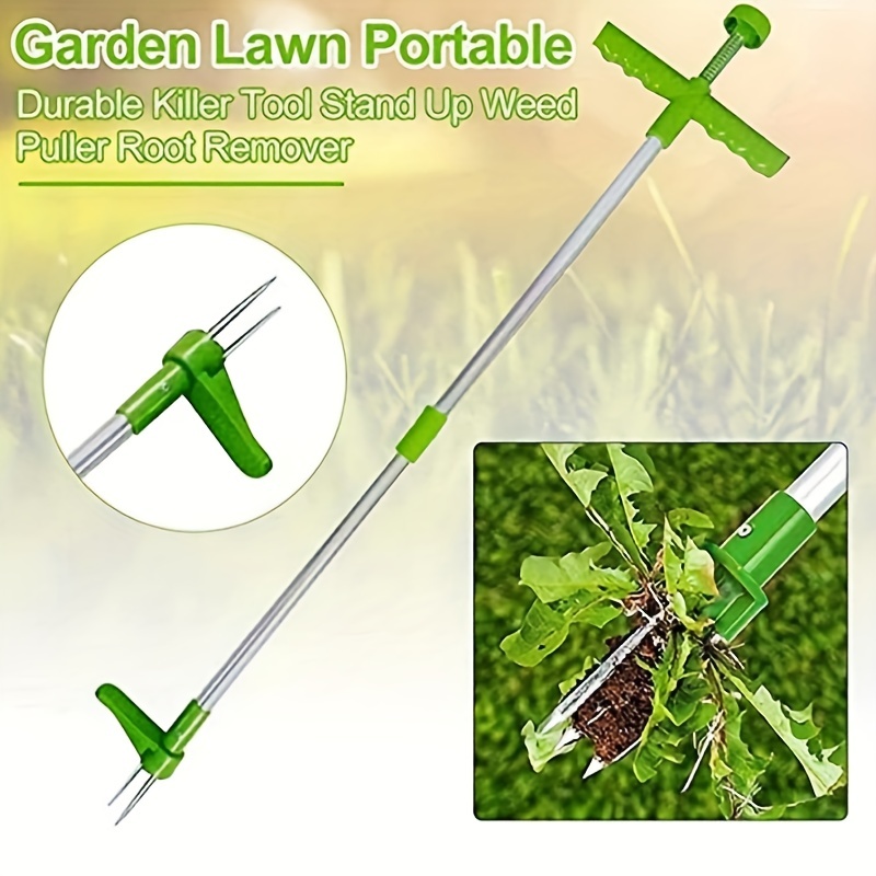 Plant Root Remover Weed Pulling Tool with Stainless Steel Claws for Gardening