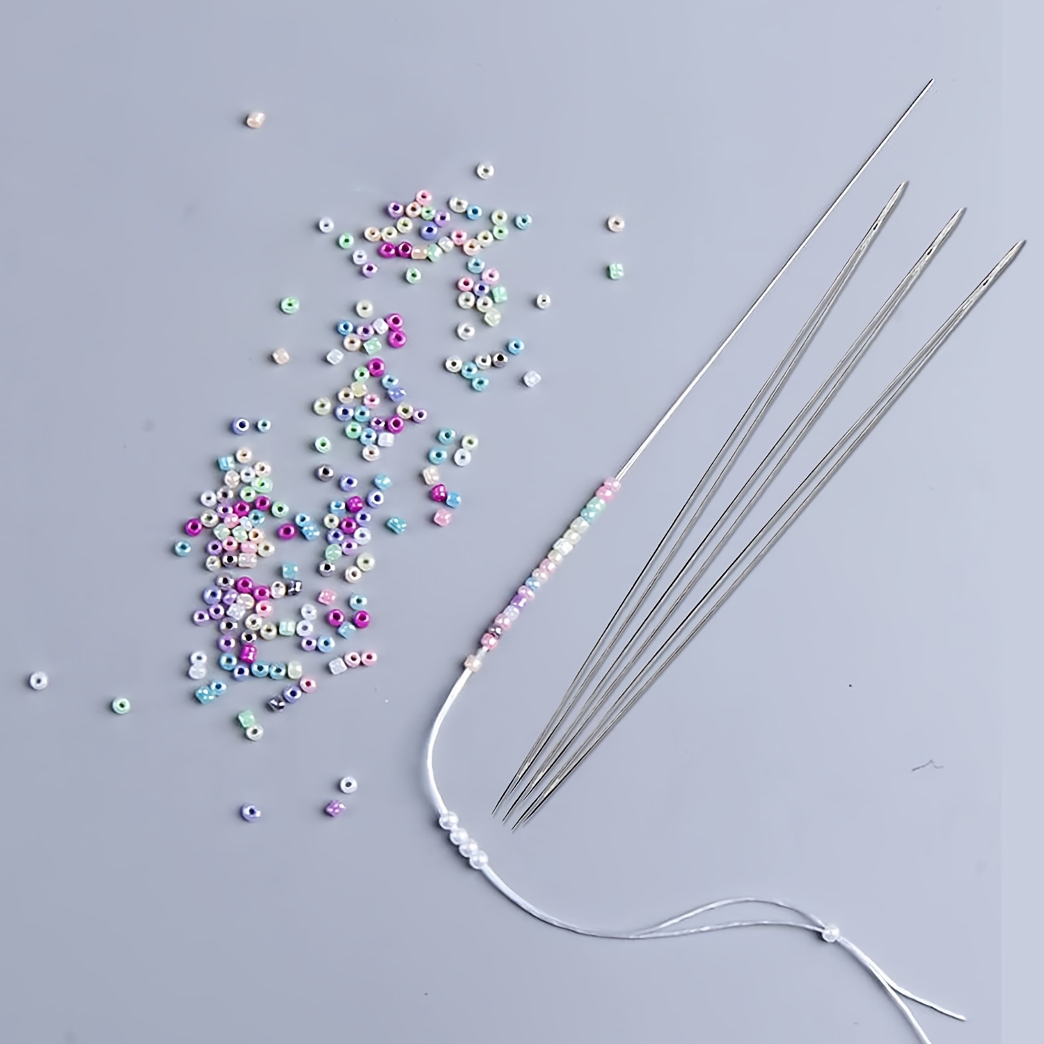  16 Pieces Beading Needles, Seed Beads Needles Beading  Embroidery Needles Big Eye Collapsible Beading Needles Set for Jewelry  Making with Needle Bottle (8 Sizes) : Arts, Crafts & Sewing