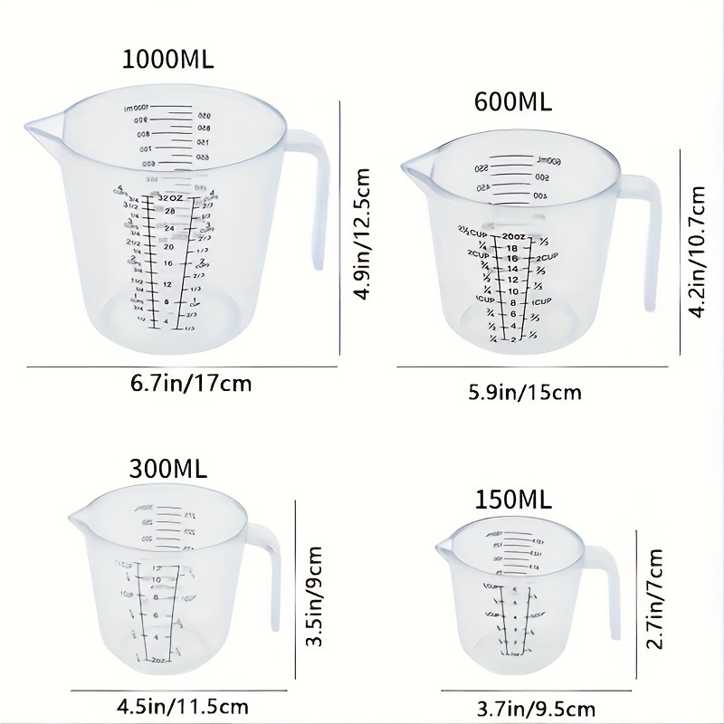 Measuring Cup, Plastic Liquid Measuring Cups, Kitchen Liquid Measuring Cups,  Multifunction Measuring Cup For Baking Cooking, Essential Kitchen Tools,  Kitchen Stuff, Cheap Stuff - Temu