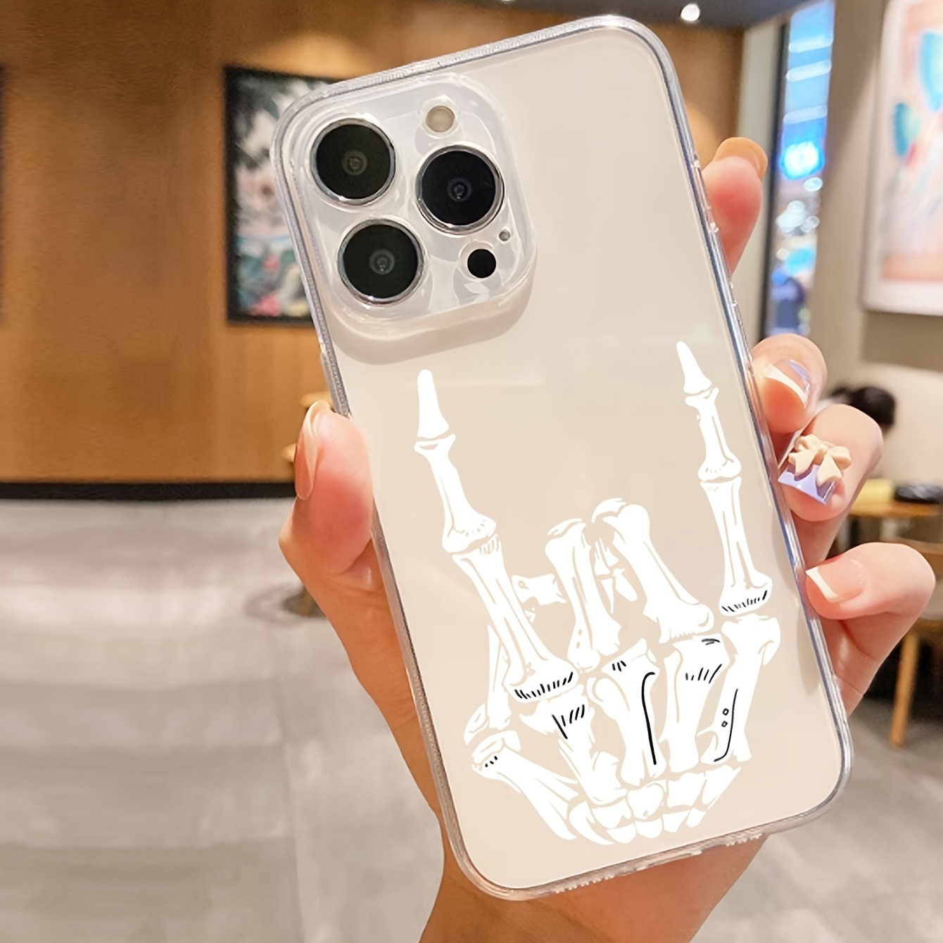

Creative Finger Bone Transparent Soft Shell Mobile Phone Case Suitable For Google Pixel 6 Pro/6/6a/7/7 Pro/7a/8/8 Pro