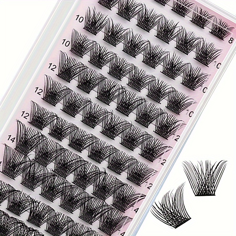 72 Pcs Cluster Lashes DIY Lash Extension Volume Wispy Eyelash Clusters 8-16mm