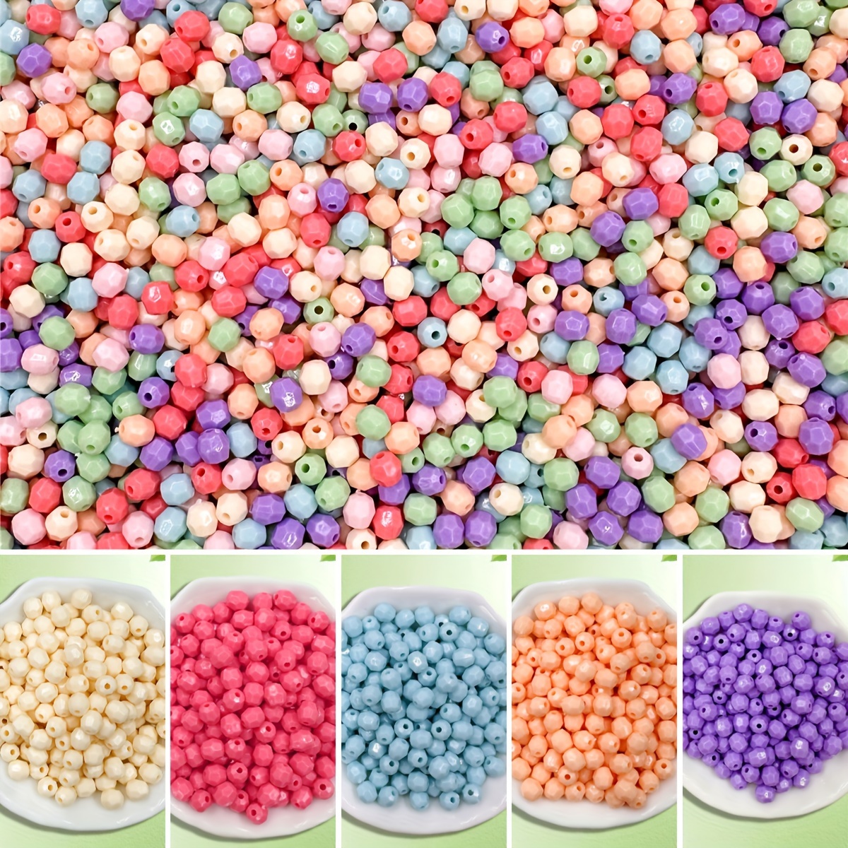 Frosted Solid Macaron Candy Color Embroidery Beads For Diy - Temu